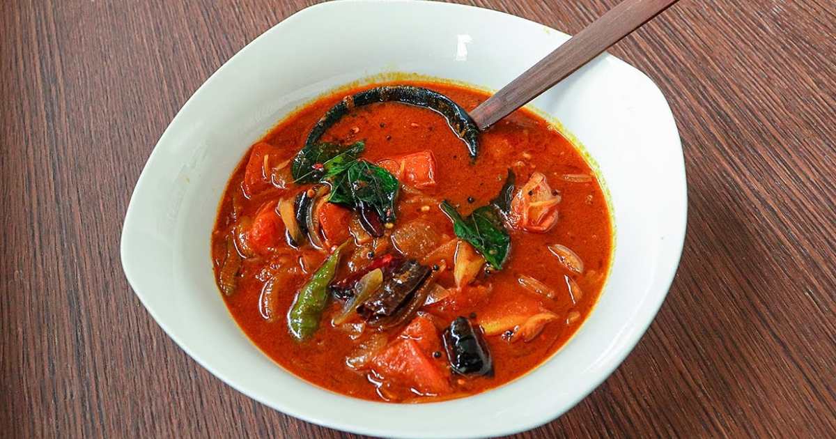 Tomato Theeyal Recipe Malayalam