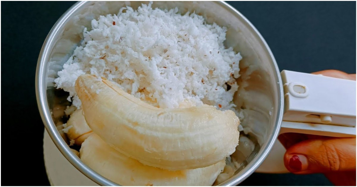 Easy Tasty Coconut Banana Snack Recipe Malayalam