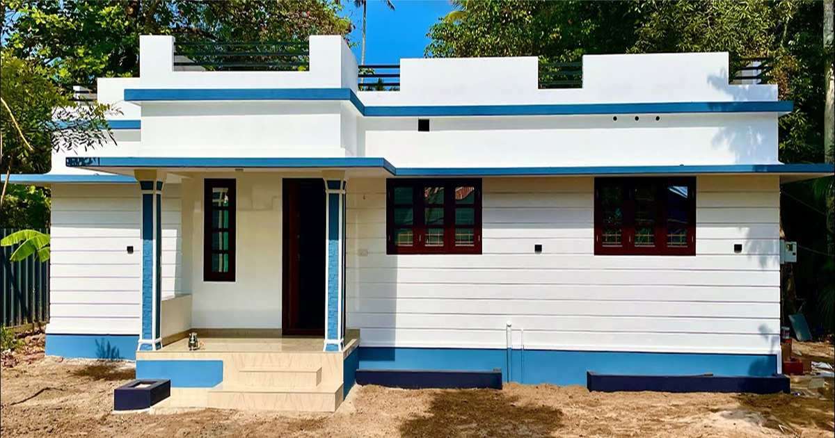 10 Lakh 828 SQFT 2 BHK House Plan Malayalam